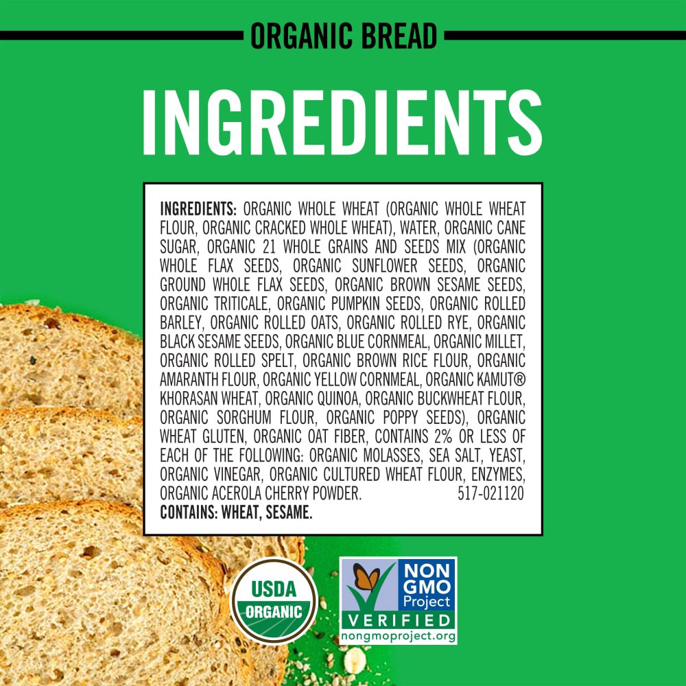 slide 5 of 6, Dave's Killer Bread Bread, Organic, 21 Whole Grains and Seeds, 27 oz