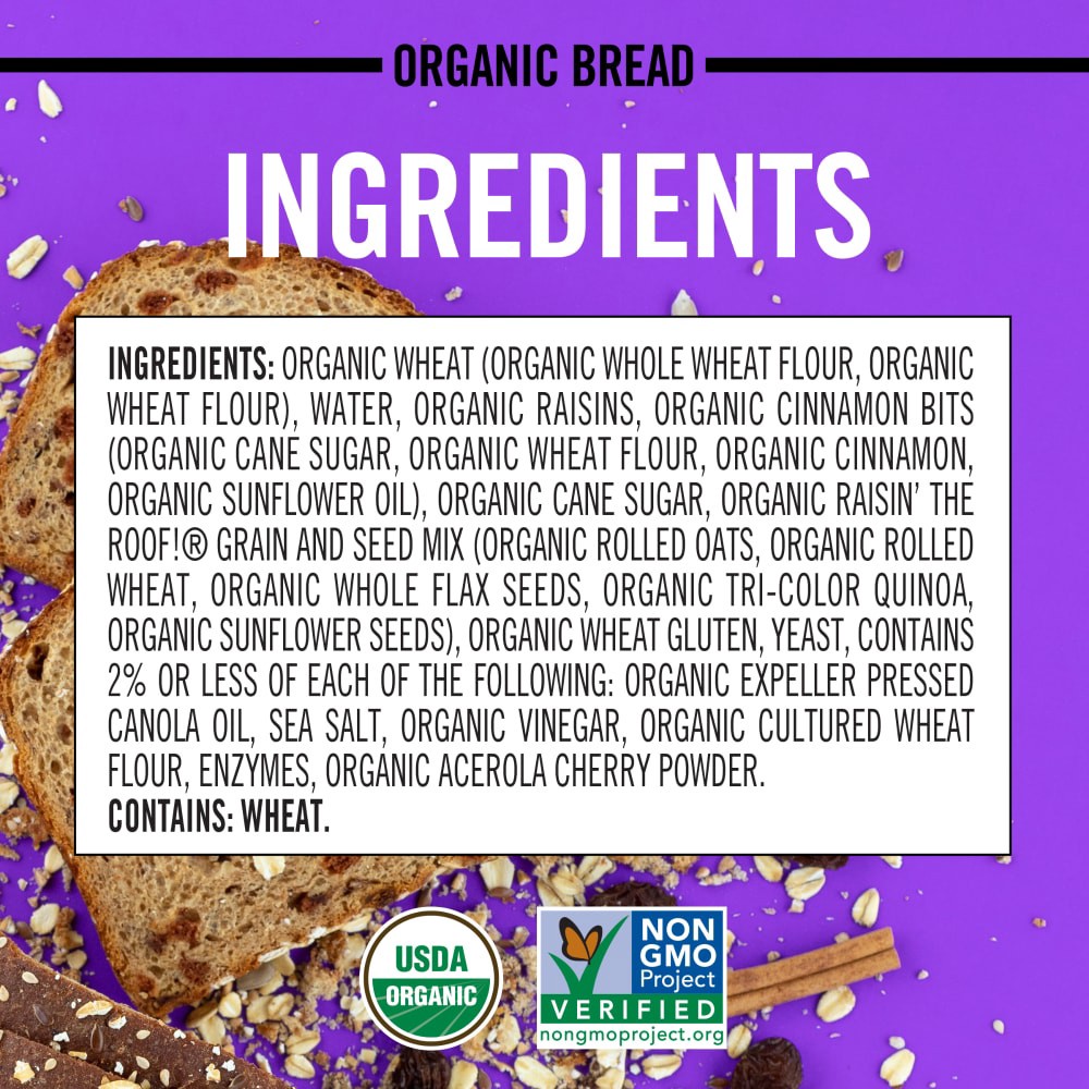 slide 4 of 6, Dave's Killer Bread Breakfast Bread, Organic, Raisin the Roof, 18 oz