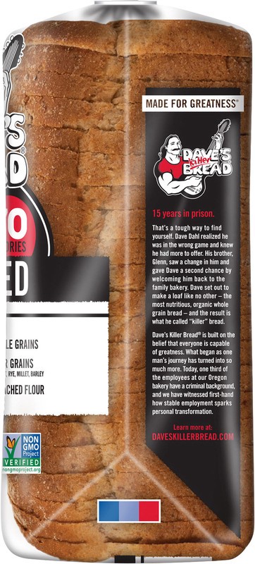 slide 5 of 5, Dave's Killer Bread Bread, Organic, White Bread Done Right, Thin-Sliced, 20.5 oz