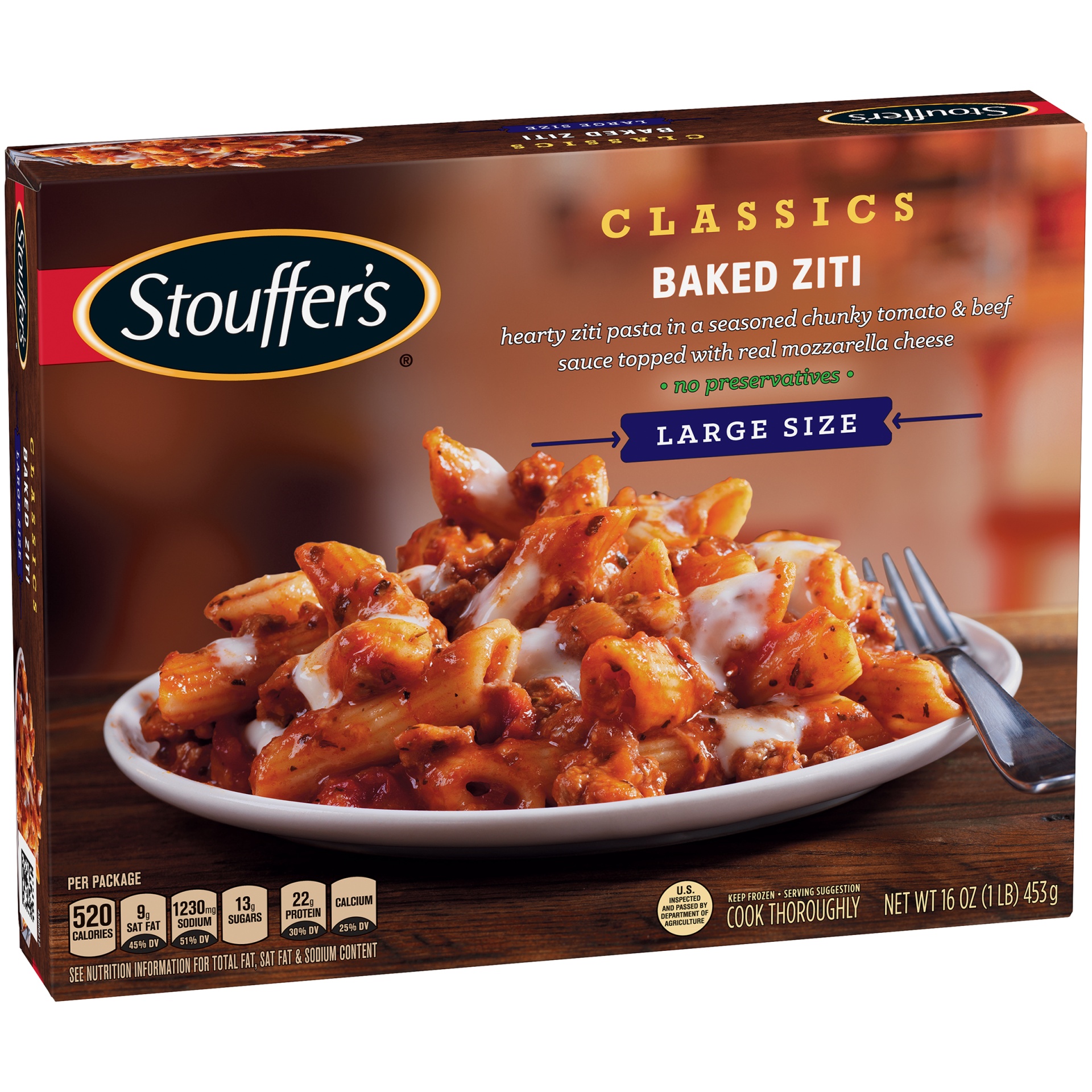 slide 3 of 10, Stouffer's Satisfying Servings Baked Ziti, 16 oz