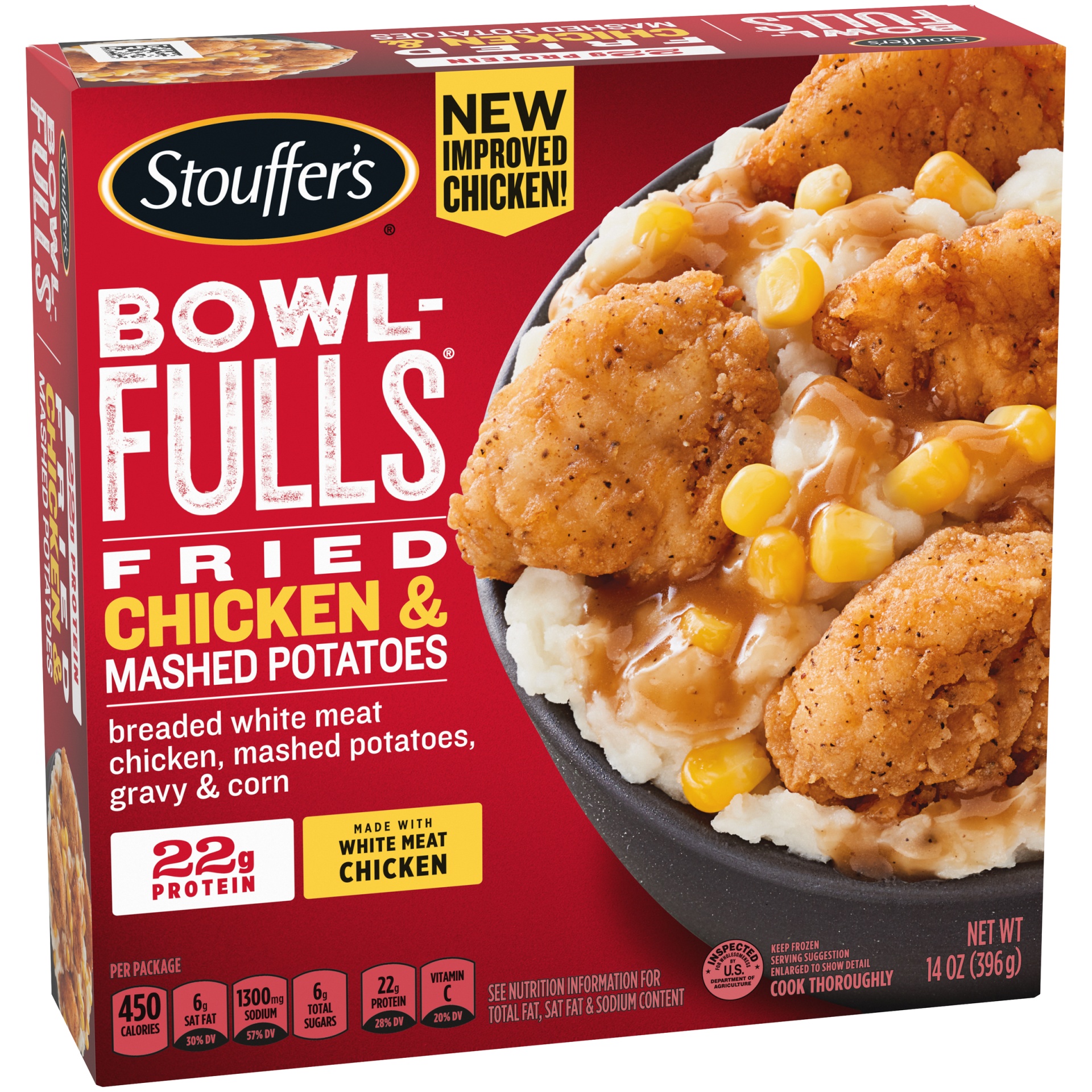 slide 3 of 6, Stouffer's Fried Chicken & Mashed Potatoes, 14 oz