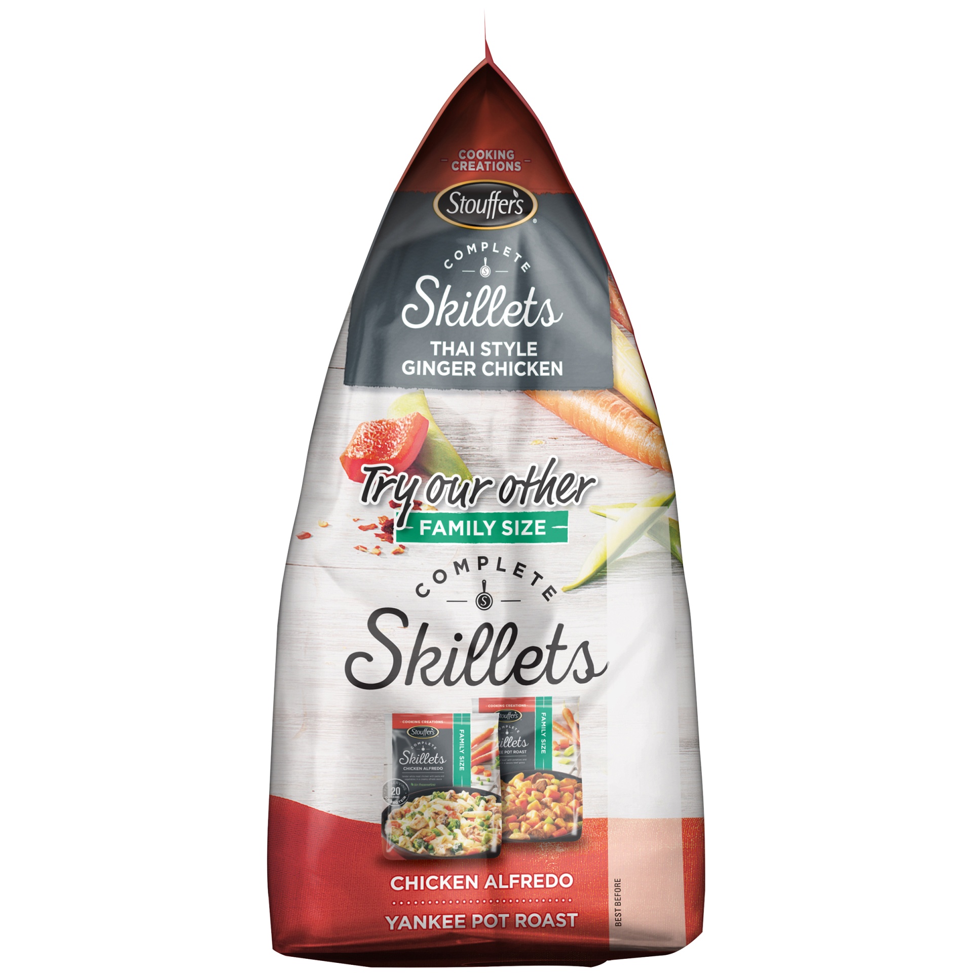 slide 4 of 10, Stouffer's Family Size Complete Skillets Thai Style Ginger Chicken, 40 oz