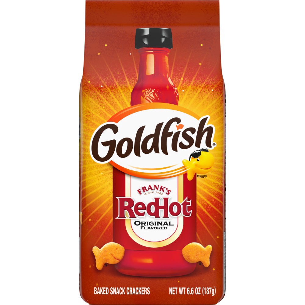 slide 2 of 4, Pepperidge Farm Goldfish Crackers, Limited Edition Frank's RedHot Snack Crackers, 6.6 oz. bag, 6.6 oz