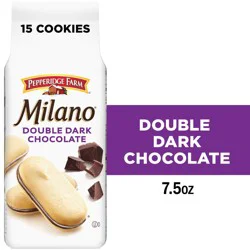 Pepperidge Farm Milano Double Dark Chocolate Cookies, 7.5 oz Bag