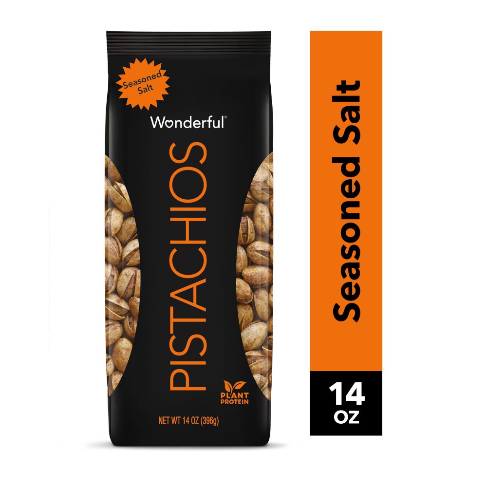 slide 2 of 2, Wonderful Pistachios, In Shell Seasoned Salt Flavored Nuts, 14 Ounce Bag, 14 oz