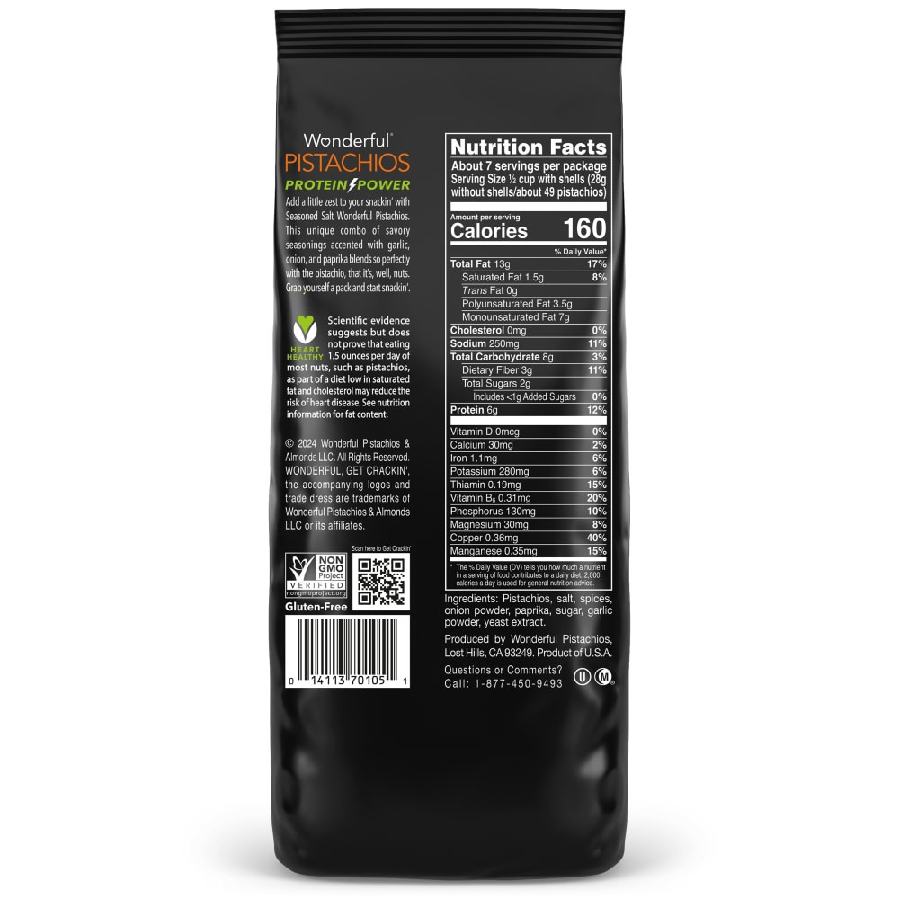 slide 5 of 6, Wonderful Pistachios, In Shell Seasoned Salt Flavored Nuts, 14 Ounce Bag, 14 oz