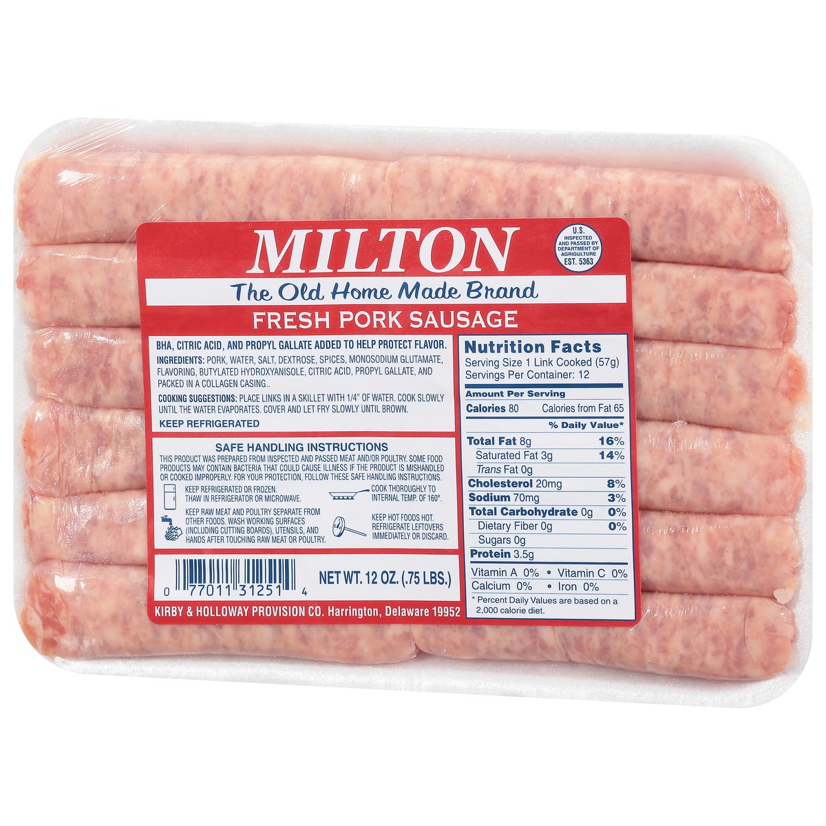 slide 5 of 11, Milton's Milton Breakfast Link, 12 oz