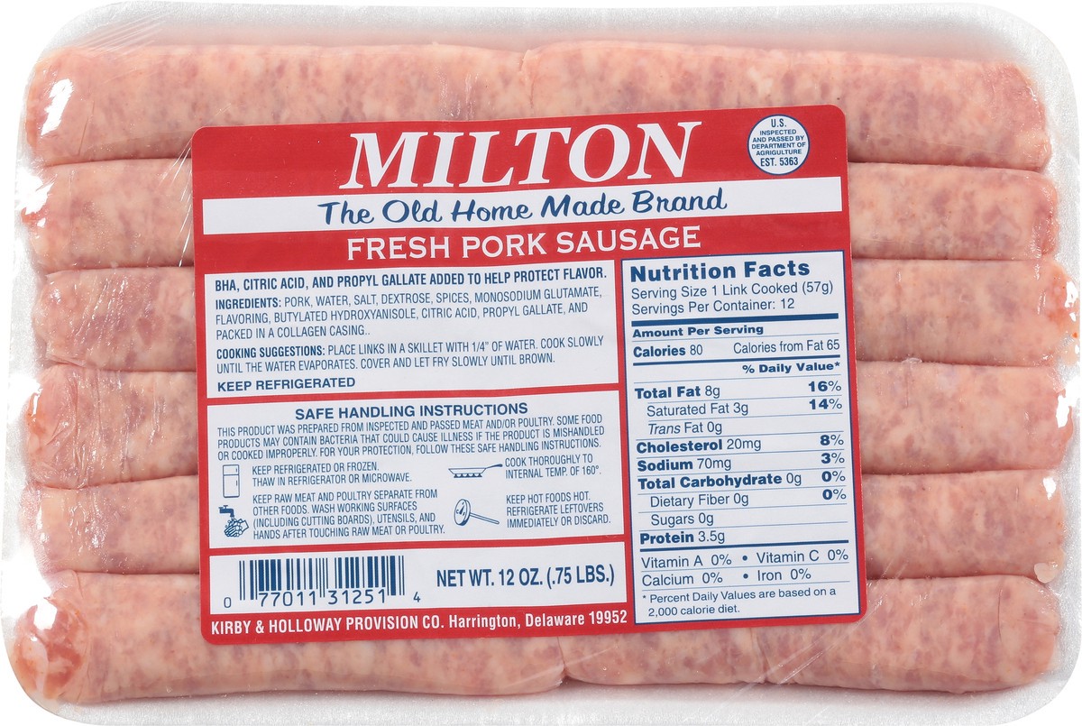 slide 8 of 11, Milton's Milton Breakfast Link, 12 oz