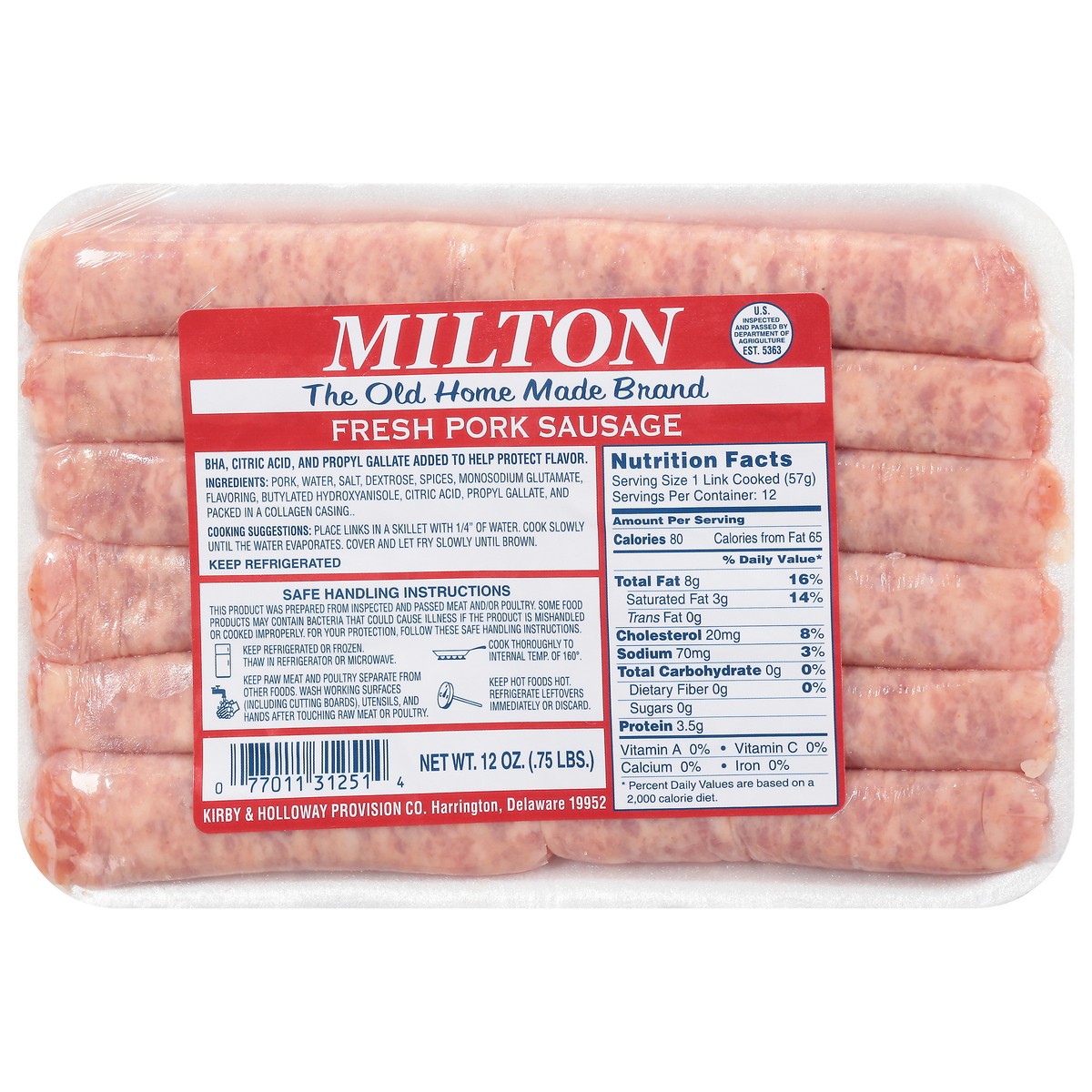 slide 1 of 11, Milton's Milton Breakfast Link, 12 oz