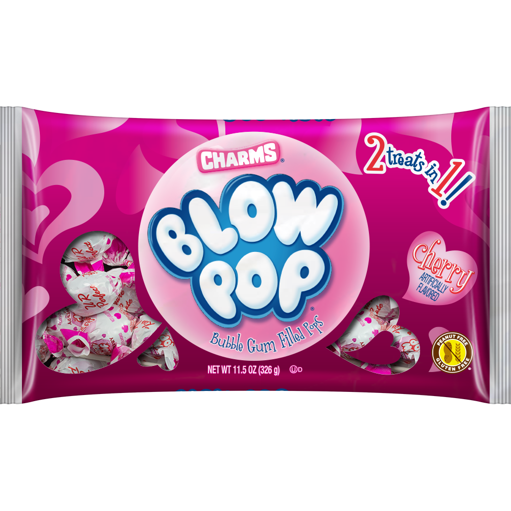 slide 3 of 3, Blow Pop Bubble Gum Filled Cherry Pops 11.5 oz, 11.5 oz