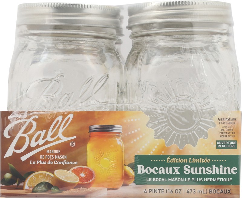 slide 2 of 4, Ball Sunshine Jars Pint 4pk, 4 ct