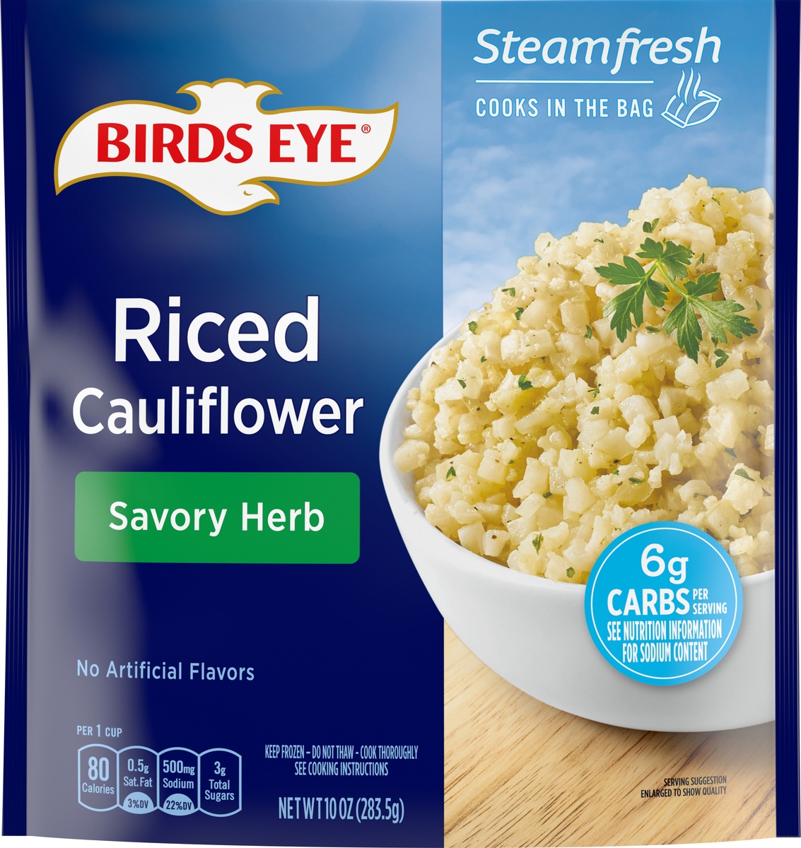 slide 6 of 10, Birds Eye Steamfresh Veggie Made Riced Cauliflower Savory Herb, 10 oz