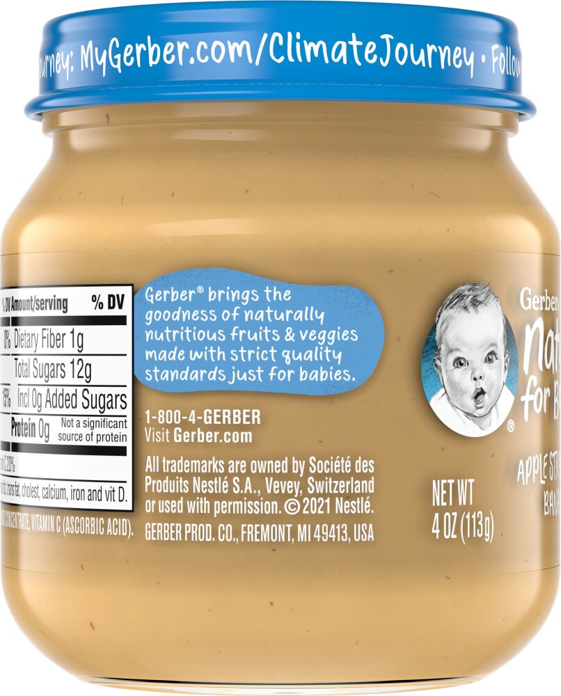 slide 4 of 5, Gerber 2nd Foods Natural for Baby Baby Food, Apple Strawberry Banana, 4 oz Jar, 4 oz
