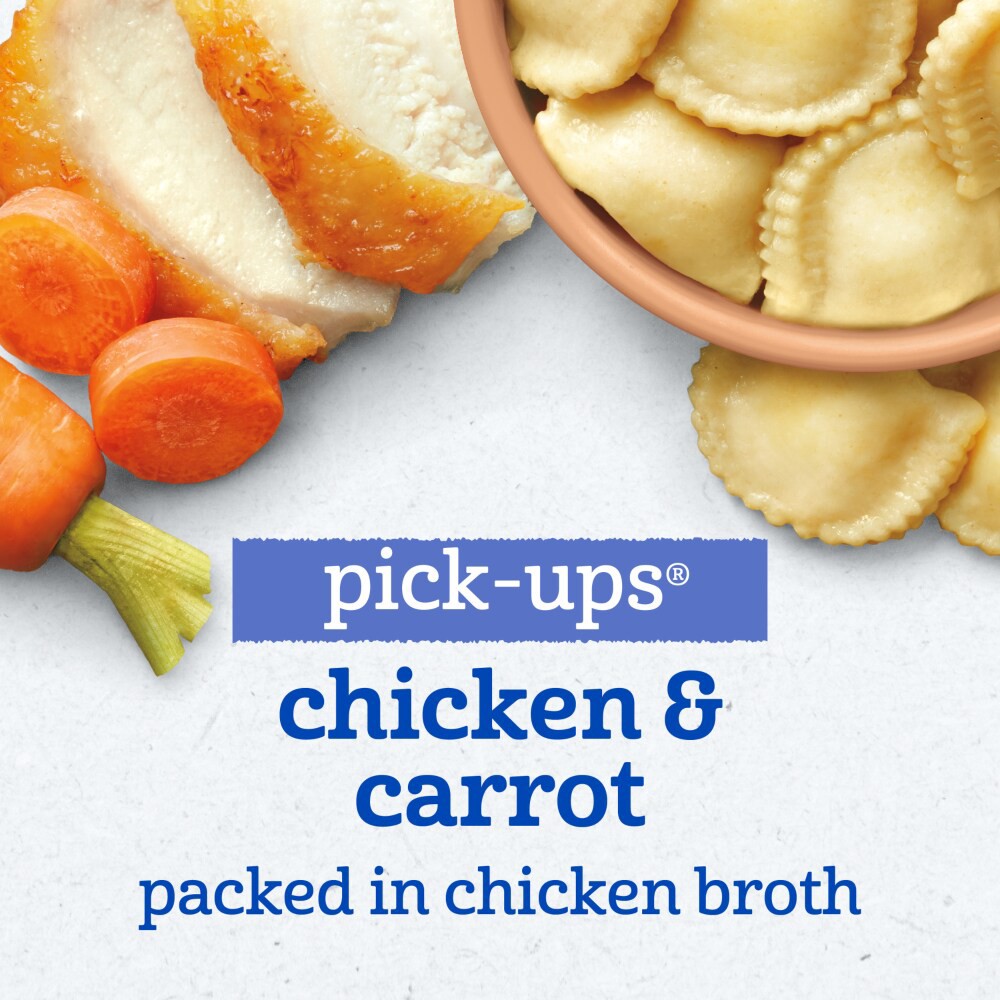 slide 4 of 6, Gerber Pasta Pick-Ups, Chicken and Carrot Ravioli Packed in Chicken Broth Tray, 1 ct