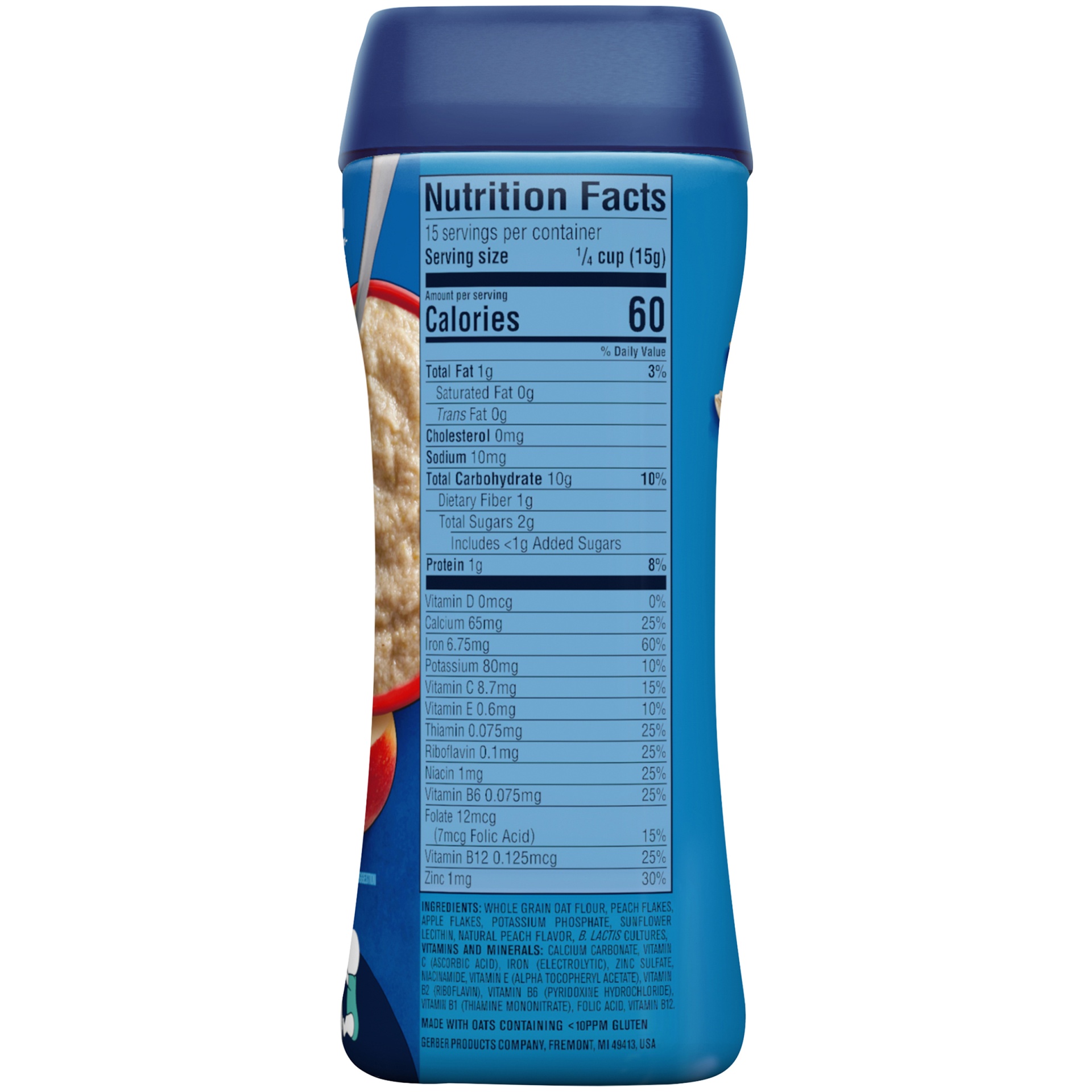 slide 2 of 8, Gerber 2nd Foods Oatmeal Peach, Apple & Carrot, 8 oz