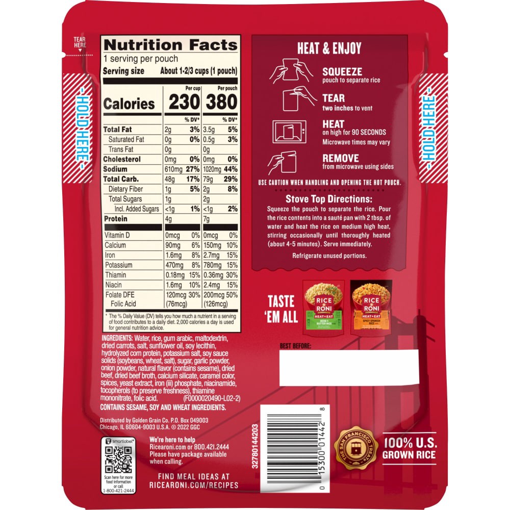 slide 3 of 3, Rice-A-Roni Rice A Roni Heat & Eat Beef Rice Flavor 8.8 Oz, 8.8 oz