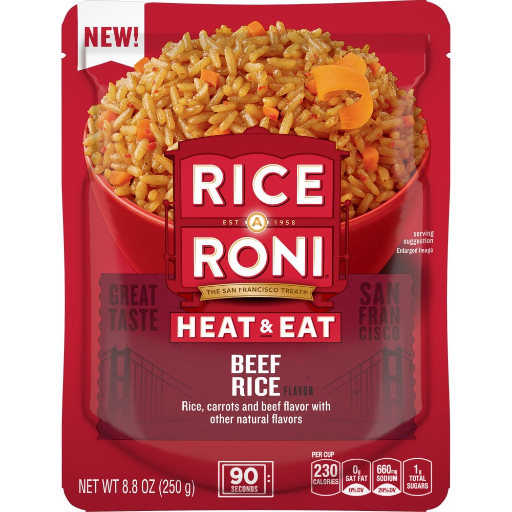 slide 2 of 2, Rice-A-Roni Rice A Roni Heat & Eat Beef Rice Flavor 8.8 Oz, 8.8 oz