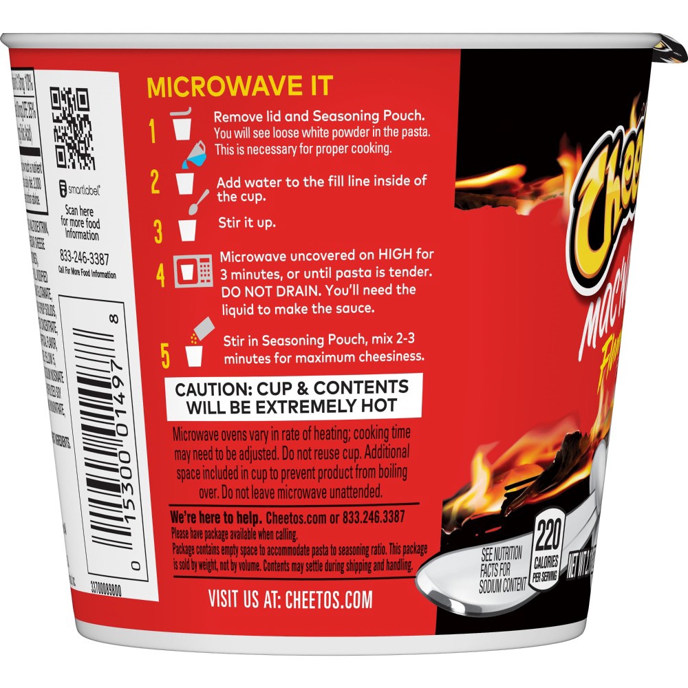 slide 3 of 5, Cheetos Mac'N Cheese Pasta With Flavored Sauce Flamin' Hot Flavor 2.11 Oz, 2.11 oz