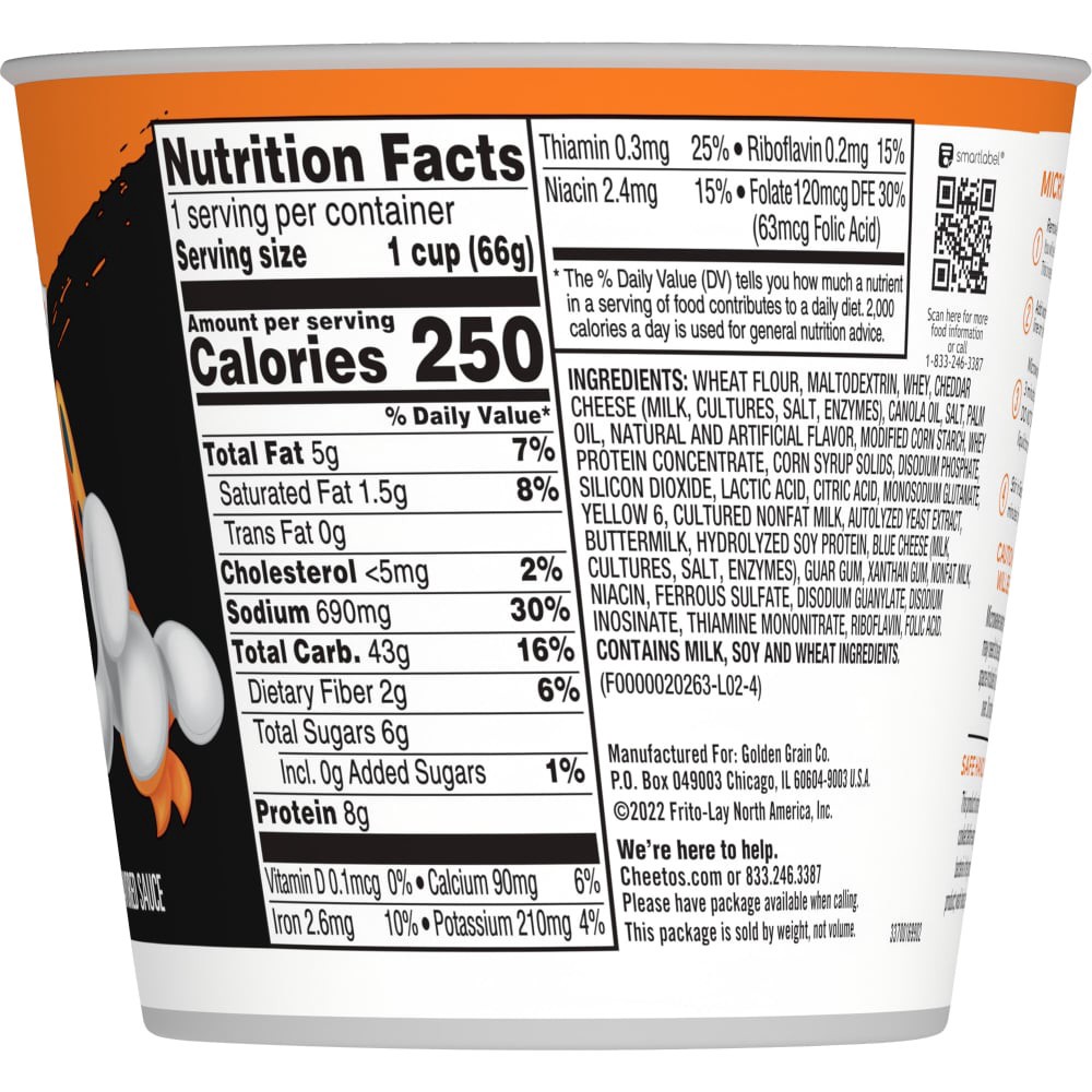 slide 5 of 5, Cheetos Bold & Cheesy Flavor Mac'n Cheese 4 - 2.32 oz Packages, 4 ct