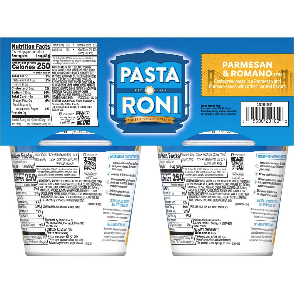 slide 2 of 6, Pasta Roni Pasta, Parmesan & Romano Flavor, Value Pack, 4 ct