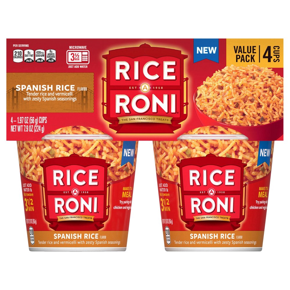 slide 2 of 4, Rice-A-Roni Rice A Roni Tender Rice And Vermicelli Spanish Rice 1.97 Oz, 4 Count, 4 ct