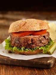 Meatloaf On Kaiser Served Hot