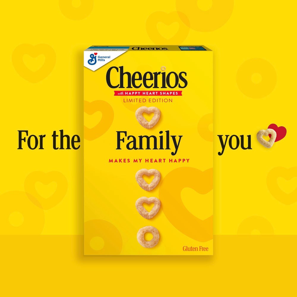 slide 5 of 6, Cheerios Cereal, Limited Edition Happy Heart Shapes, Heart Healthy Cereal with Whole Grain Oats, Giant Size, 20 oz, 20 oz