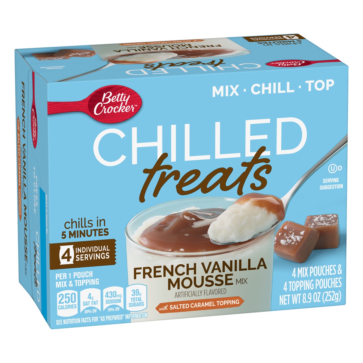 slide 2 of 10, Betty Crocker French Vanilla Mousse Chilled Treats Mix, 4 ct; 8.9 oz