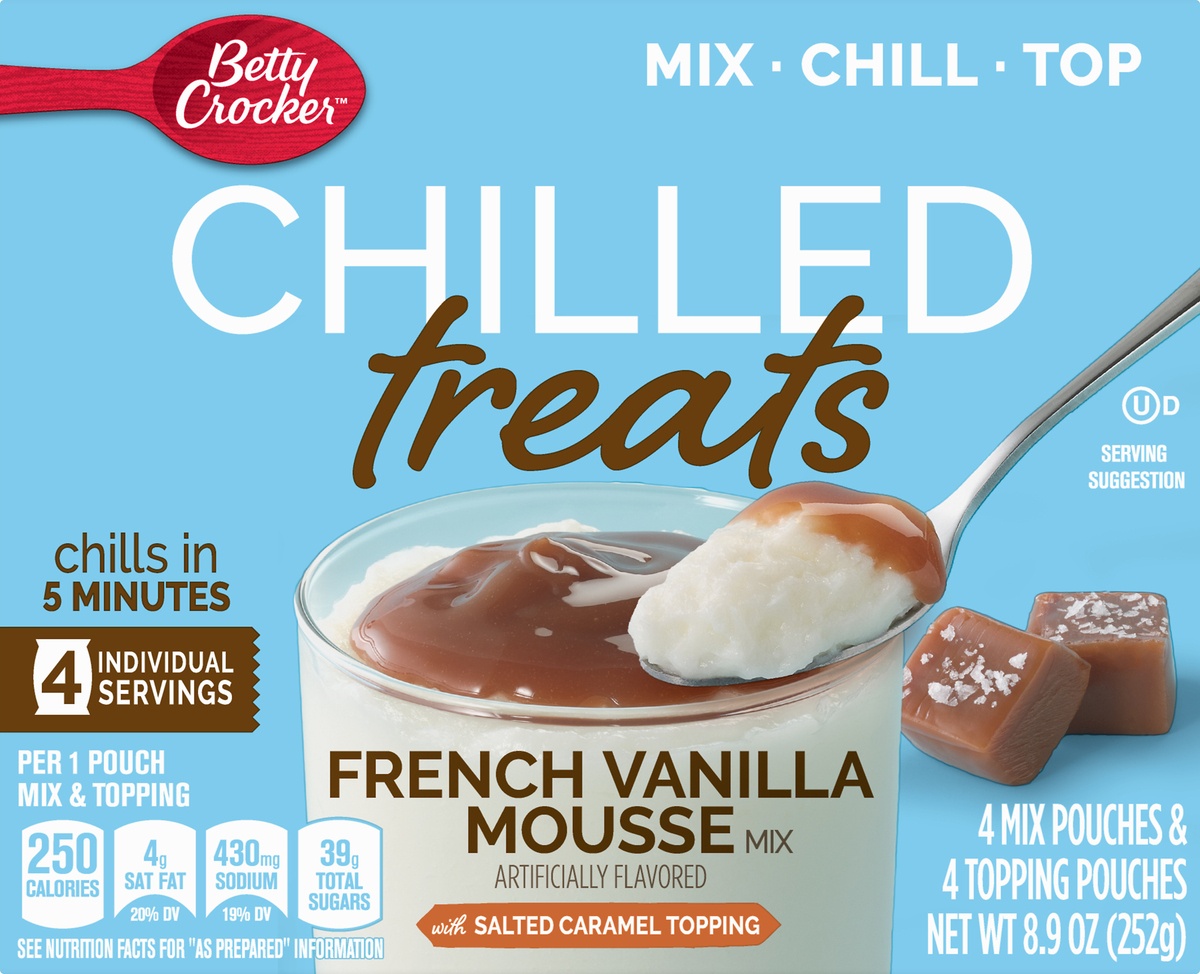 slide 9 of 10, Betty Crocker French Vanilla Mousse Chilled Treats Mix, 4 ct; 8.9 oz