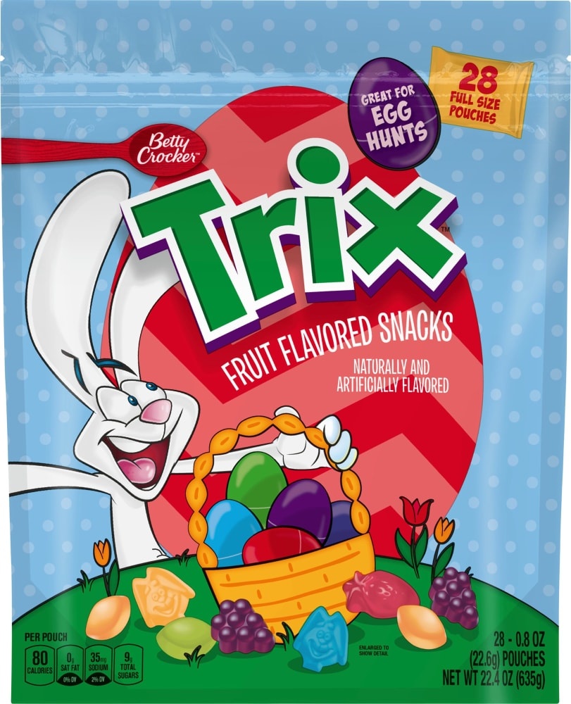 slide 1 of 1, Betty Crocker Trix Easter Fruit Snacks, 28 ct  0.8 oz