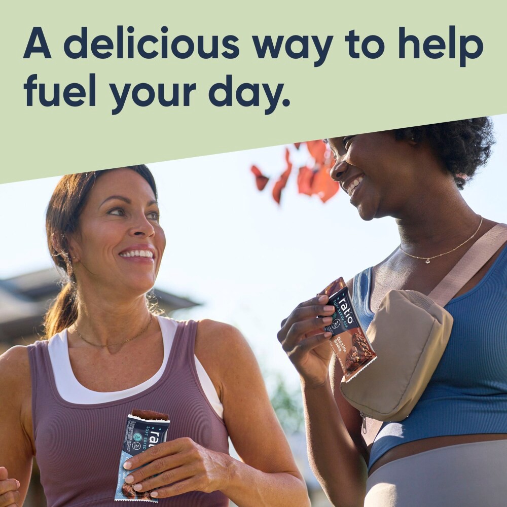 slide 5 of 6, :ratio Soft Baked Bars, Chocolate Brownie, 1g Sugar, Keto Friendly, 5.34 OZ (6 Bars), 6 ct