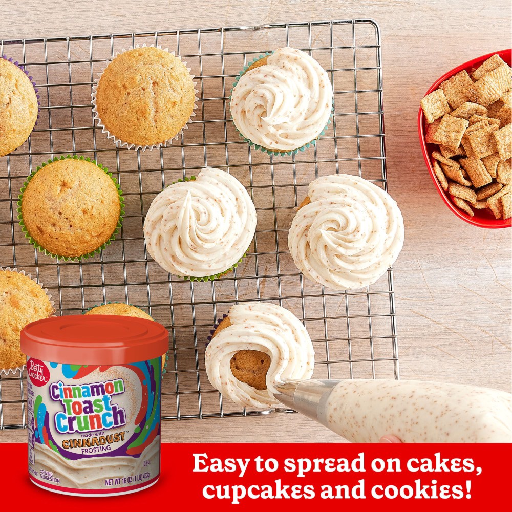 slide 4 of 7, Betty Crocker Cinnamon Toast Crunch Frosting, Made with Cinnadust, 16 oz, 16 oz