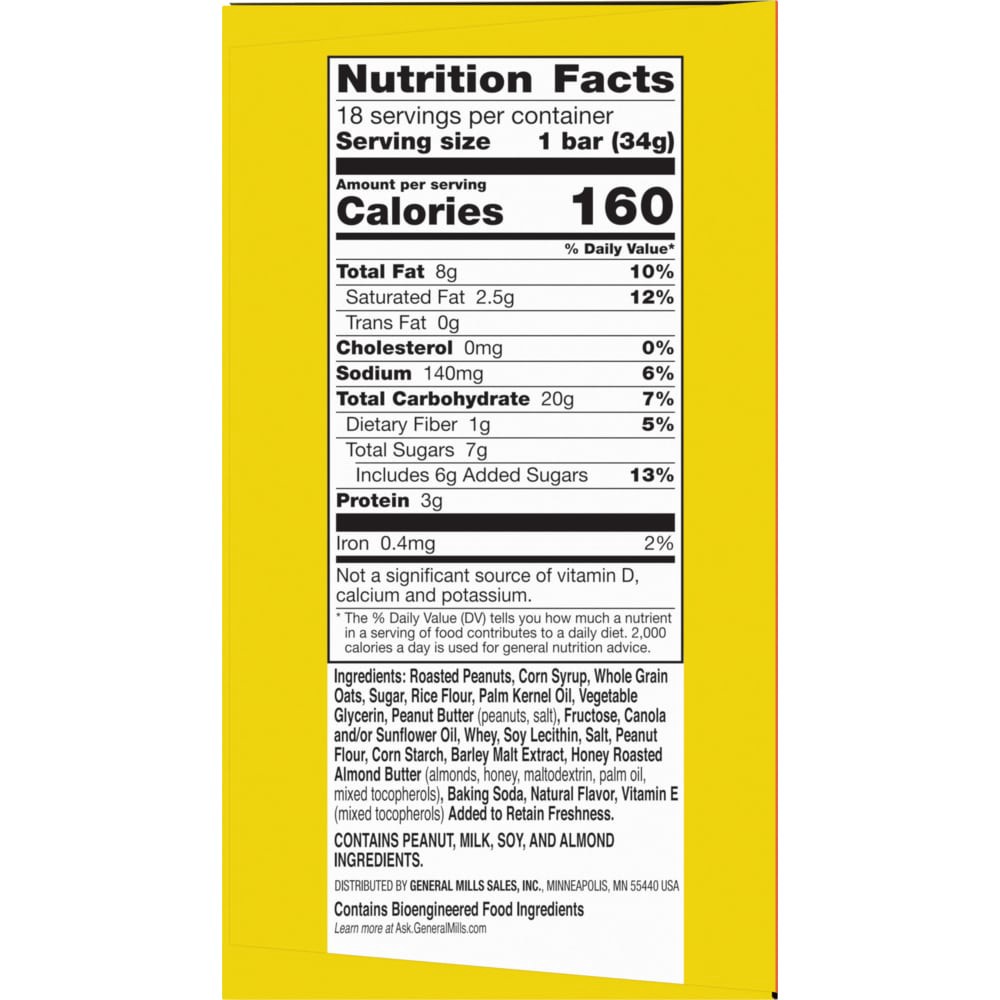 slide 6 of 6, Nature Valley Granola Bars, Sweet and Salty Nut, Peanut, 18 Bars, 21.6 OZ, 18 ct