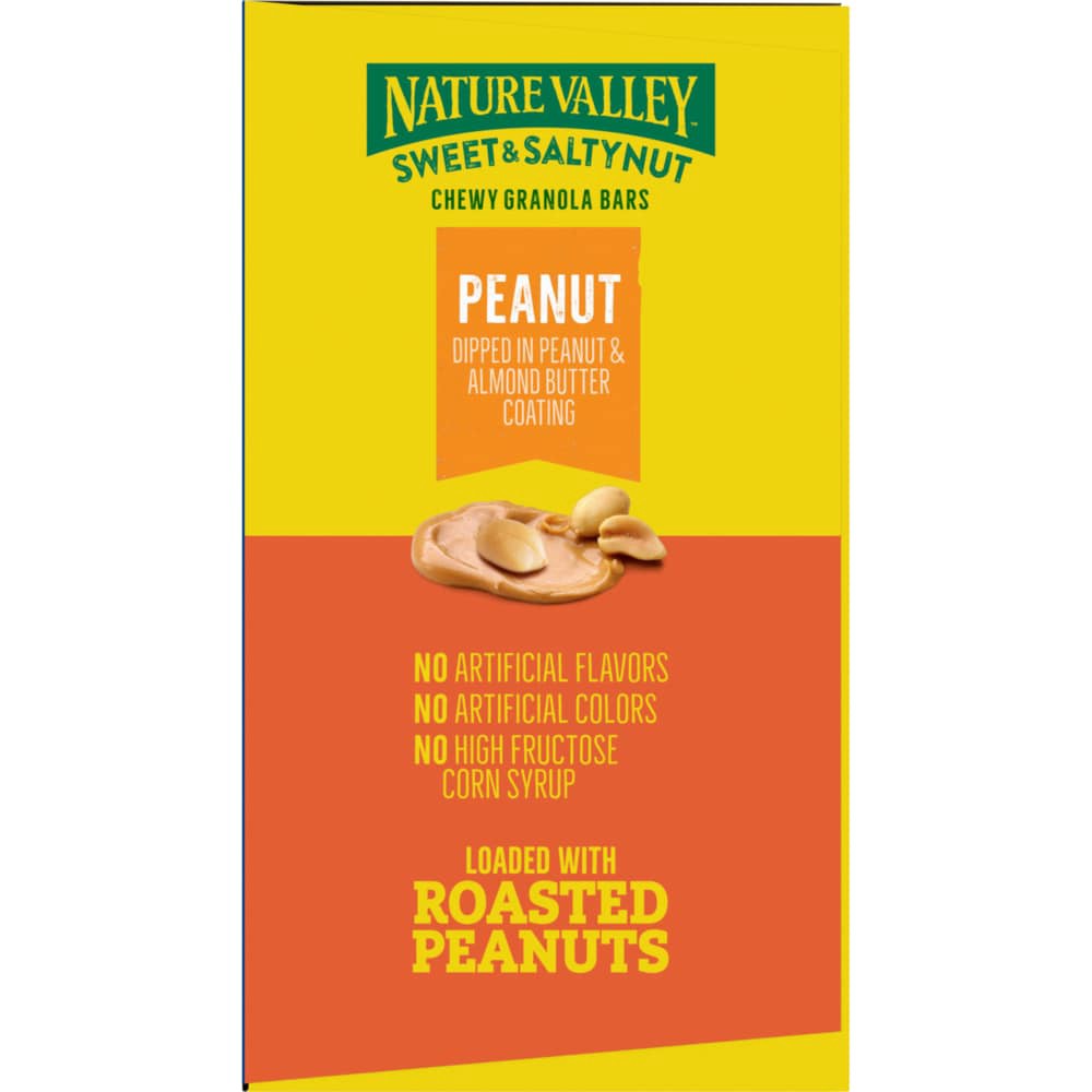 slide 4 of 6, Nature Valley Granola Bars, Sweet and Salty Nut, Peanut, 18 Bars, 21.6 OZ, 18 ct