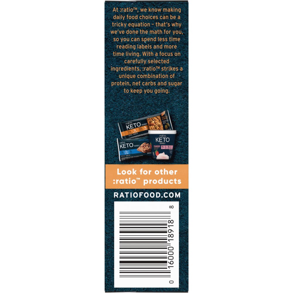 slide 3 of 6, :ratio Keto Friendly Peanut Butter Almond Chewy Bars 4 Count, 4 ct
