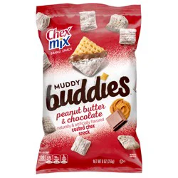 Chex Mix Muddy Buddies, Peanut Butter and Chocolate Snack Mix, 9 oz