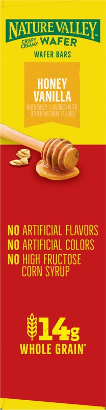 slide 2 of 5, Nature Valley Crispy Creamy Wafer Bars, Honey Vanilla, Whole Grain, 5 Bars, 6.5 oz, 5 ct