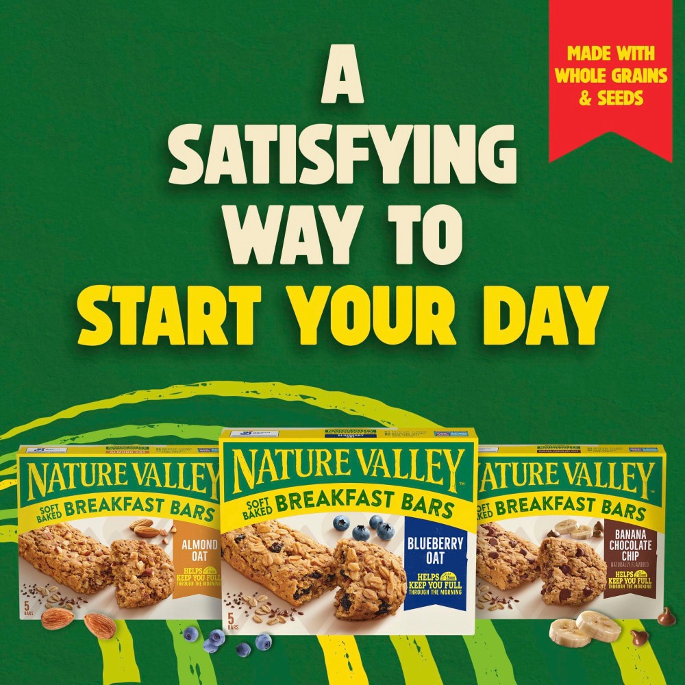 slide 6 of 6, Nature Valley Soft Baked Breakfast Bars, Almond Oat, Morning Snacks, 5 Bars, 8.85 oz, 5 ct