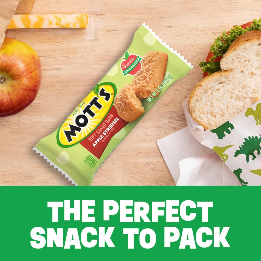 slide 5 of 6, Mott's Soft Baked Bars, Apple Streusel, Made With Applesauce, 6 Count, 5.76 oz, 6 ct