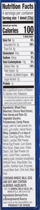 slide 5 of 5, Fiber One Strawberries & Crème Donuts 4 Count, 4 ct