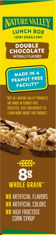 slide 3 of 5, Nature Valley Peanut-Free Chewy Granola Bars, Double Chocolate, Made in a Peanut Free Facility, 5 Bars, 4.6 oz, 5 ct