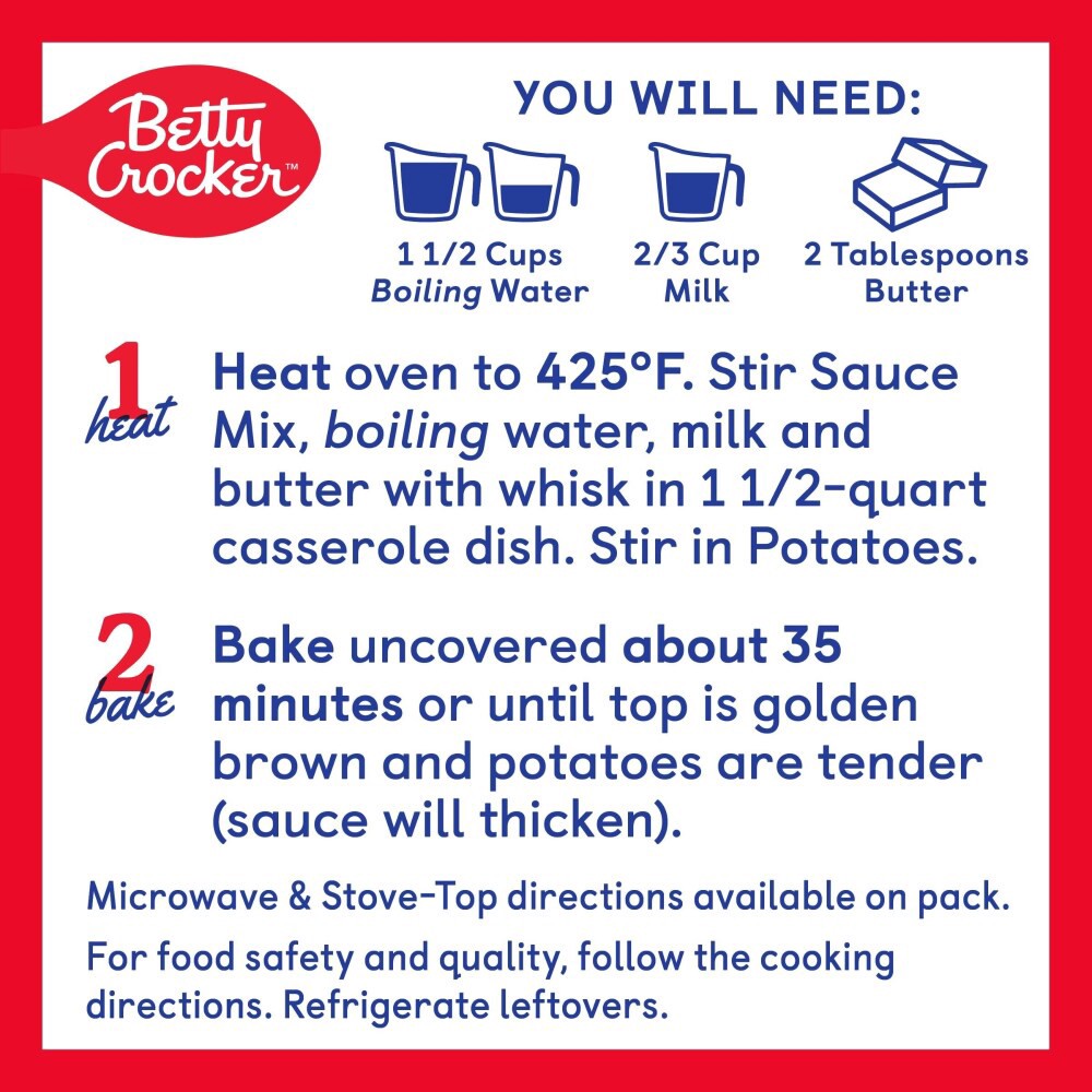 slide 2 of 6, Betty Crocker Cheesy Scalloped Casserole Potatoes, Made With Real Cheese, 4 oz Box, 4 oz