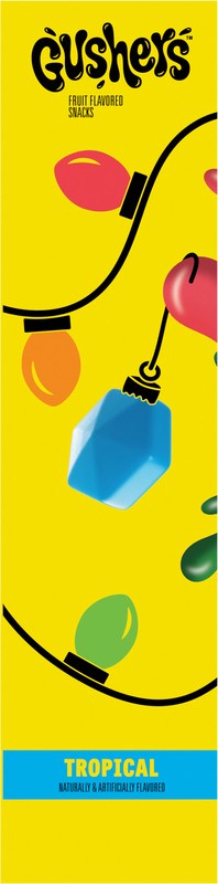 slide 4 of 5, General Mills Gushers Fruit Flavored Snacks, Tropical, 22-0.44 Oz Pouches, 9.68 oz