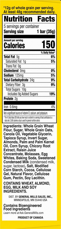 slide 4 of 5, Nature Valley Soft Baked Sweet and Salty Bars, Salted Caramel, Made with Whole Grain, 5 Bars, 6.2 oz, 5 ct