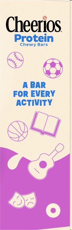 slide 5 of 5, Cheerios Protein Chewy Bars, Snack Bars, Mixed Berry, 5 Ct, 6.35 oz, 5 ct