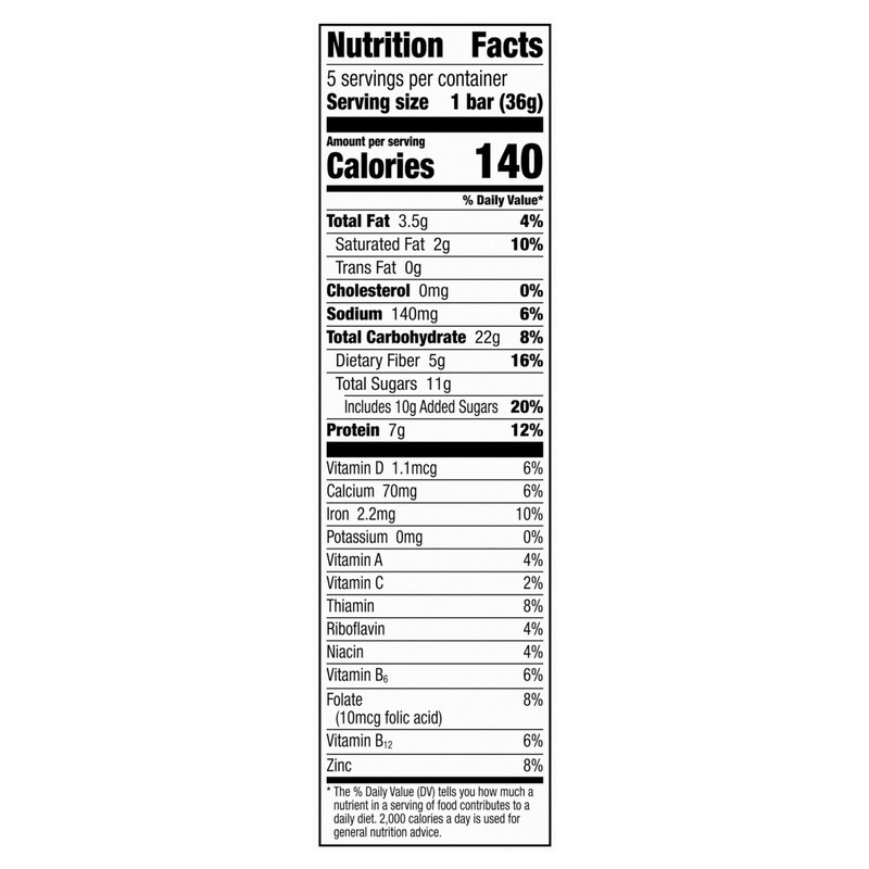 slide 4 of 5, Cheerios Protein Chewy Bars, Snack Bars, Mixed Berry, 5 Ct, 6.35 oz, 5 ct