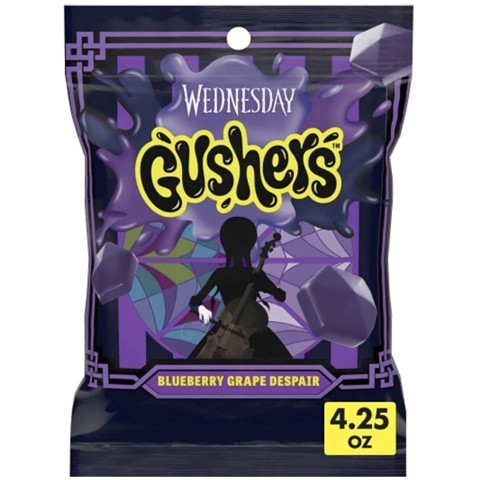 slide 1 of 1, Gushers Wednesday Addams Blueberry Grape Dispair Share Size, 4.25 oz