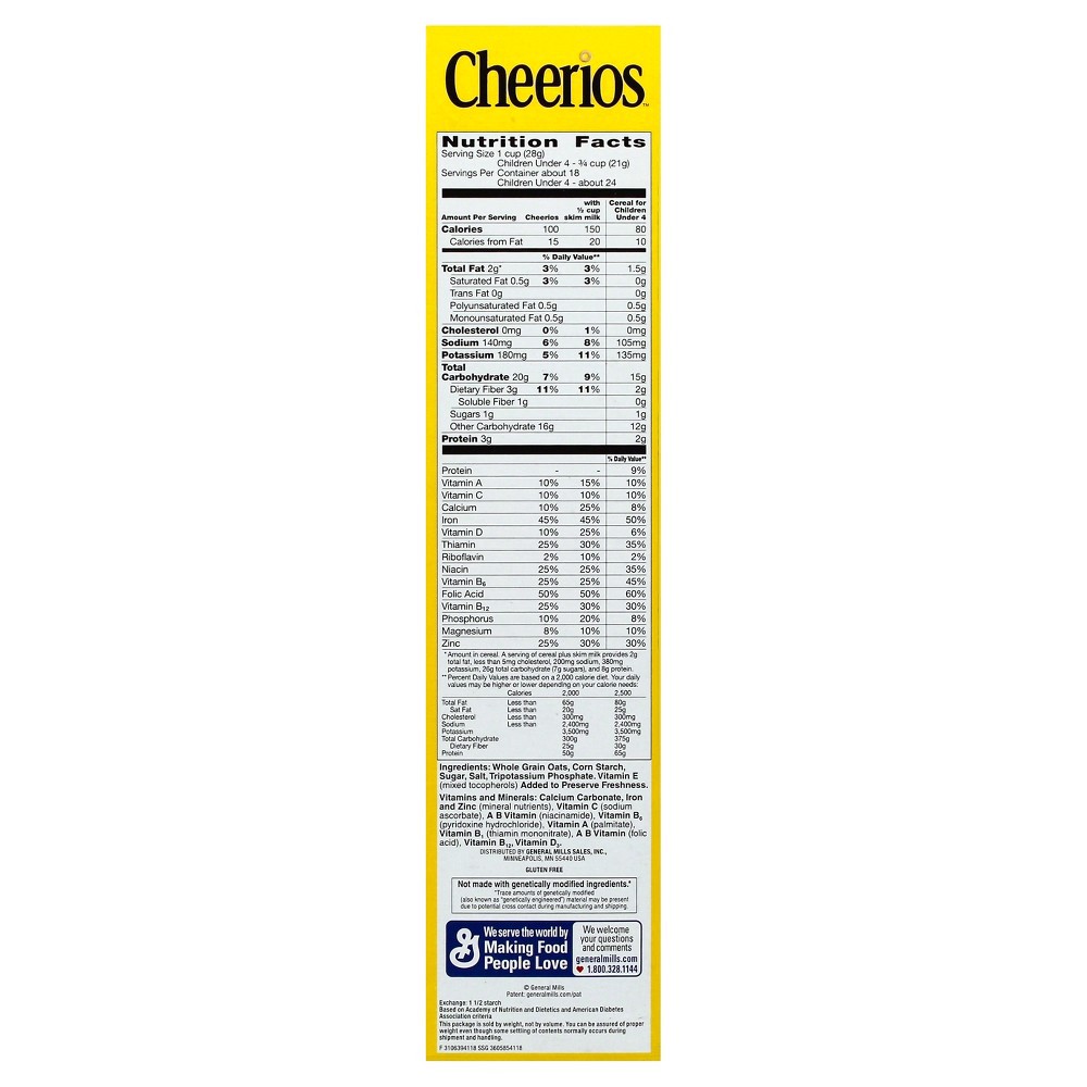 slide 3 of 4, Cheerios Family Size Toasted Whole Grain Oat Cereal 18 oz, 18 oz