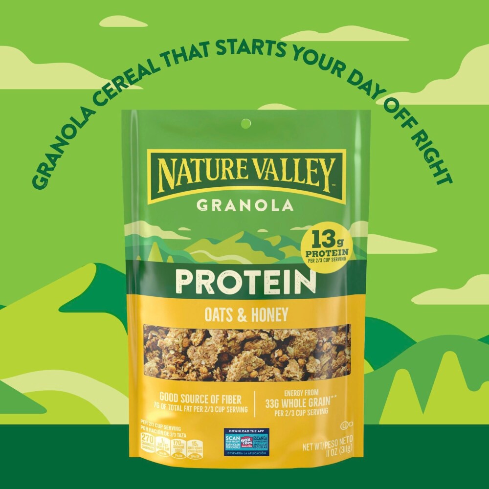 slide 5 of 6, Nature Valley Protein Granola, Oats and Honey, Resealable Bag- 11 oz, 11 oz
