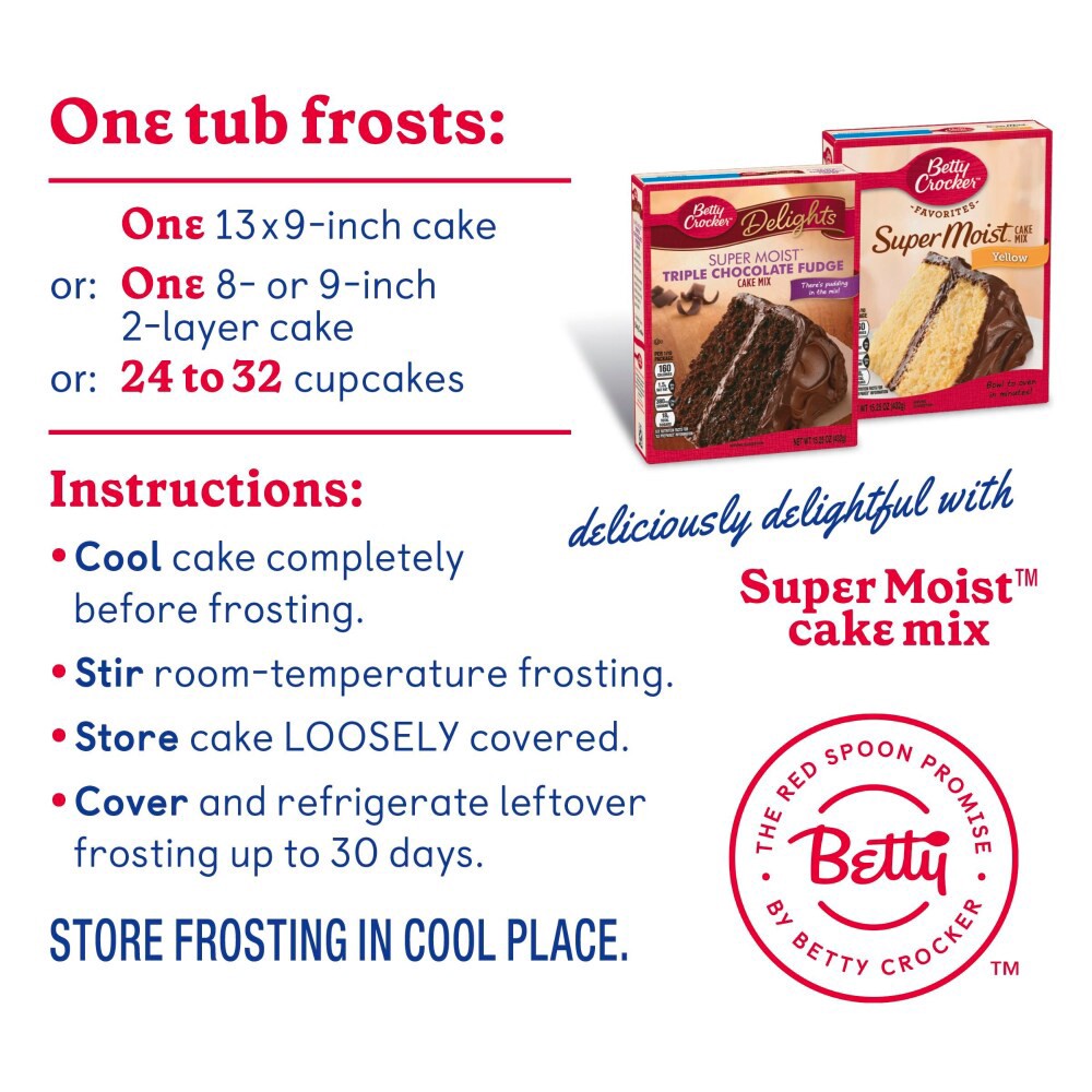 slide 5 of 6, Betty Crocker Rich and Creamy Milk Chocolate Frosting, Gluten Free, 16 oz, 16 oz